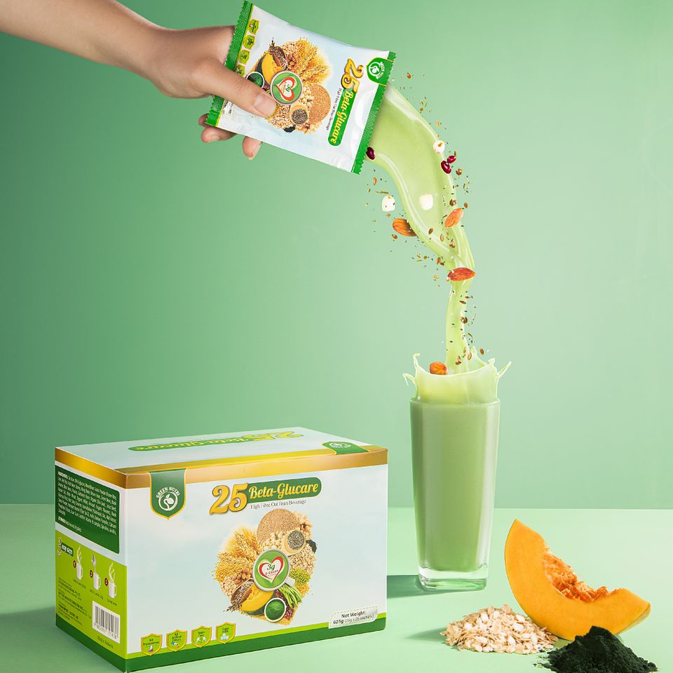 Sữa Hạt Ngũ Cốc 25 Beta Glucare - Thùng 6 Hộp 625gr, Tốt Cho Tim Mạch, Hỗ Trợ Đường Huyết, Chất Xơ Từ Beta Glucan, Bổ Sung Vitamin B